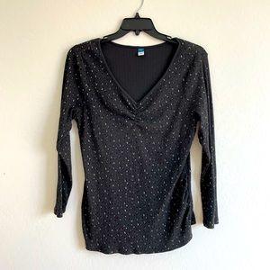 Old Navy Maternity Floral Ribbed Top